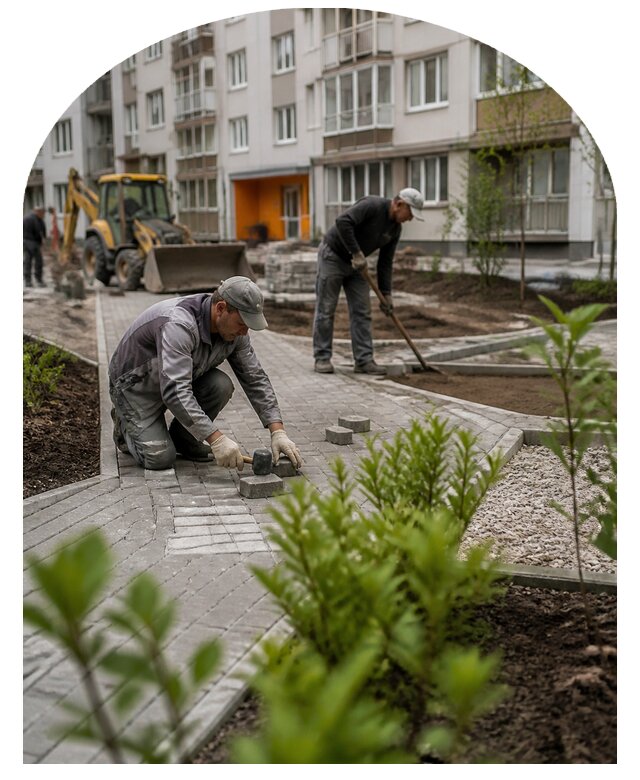 Благоустройство двора многоквартирного дома в Сердобске